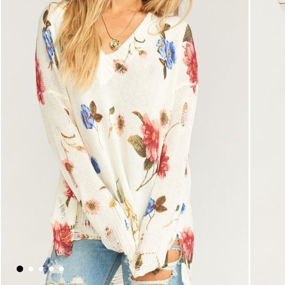 Show Me Your MuMu Sweaters - NWOT Show Me Your Mumu Cliffside DistressedSweater